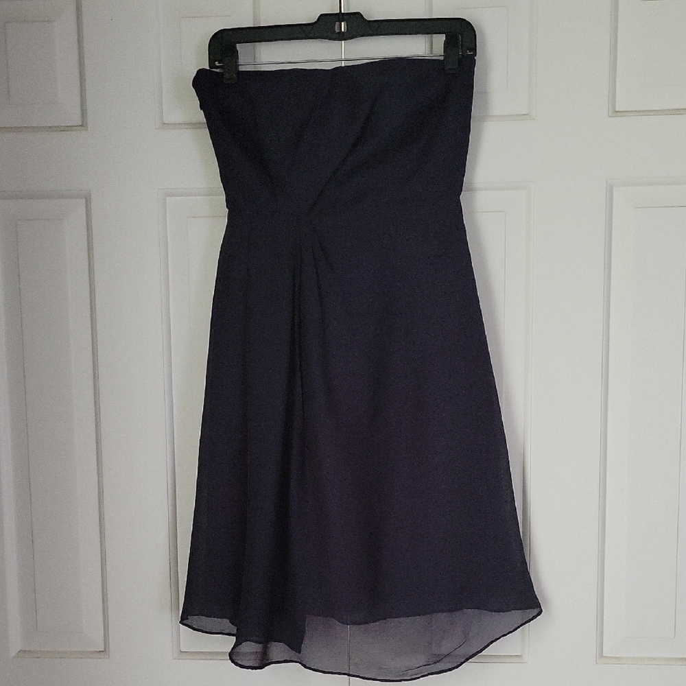 J. Crew Black Silk Strapless Mini Dress Womens Sz 2p Wedding Occassion Party